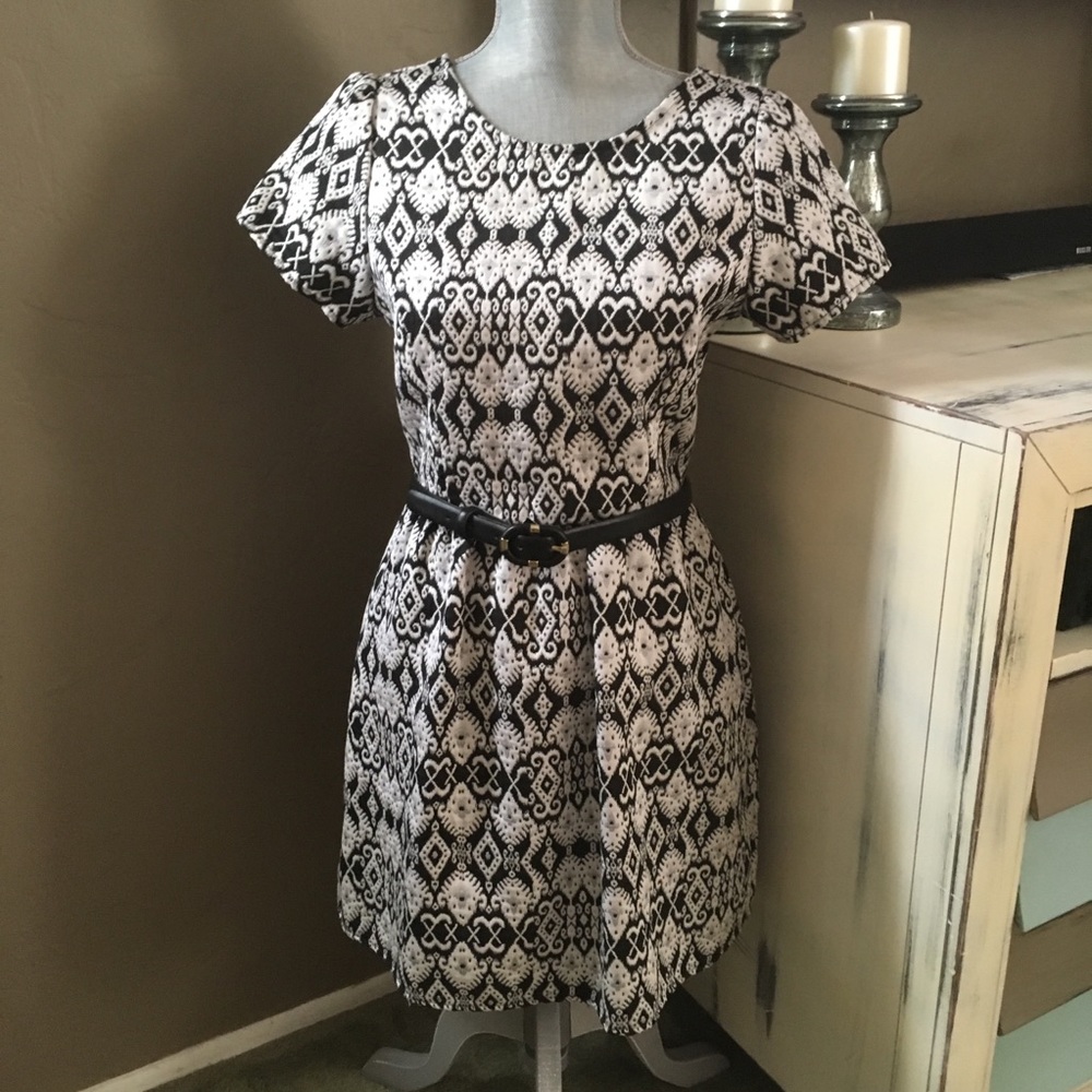One Clothing Fit & Flare Tribal Print Dress - Picture 6 of 8